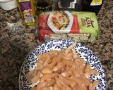 Foto del paso 1 de la receta Fideos chinos (verduras pollo y gambitas)