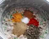 A picture of step 3 of Mushroom Matar Masala.