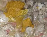 A picture of step 5 of Bhindi ghousht.