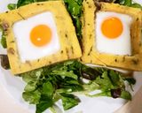 Foto del passaggio 4 della ricetta Cornice di polenta ai funghi con uovo