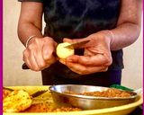 A picture of step 3 of Bharwa aloo / Stuffed baby potatoes.