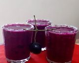 A picture of step 2 of Jamun shots(Malabar plum,Java plum or black plum).