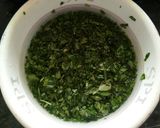 A picture of step 1 of Methi malai paneer.