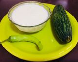 A picture of step 1 of Cucumber raita.
