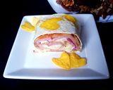 รูปขั้นตอนการทำที่ 6 ของ แฮมชีสเบรดโรล/ขนมปังแฮมชีสไข่โรล (อาหารเช้า) Ham Cheese Bread Egg Roll
