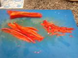 Pastel de hortalizas con gambas