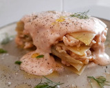 Foto del paso 9 de la receta: Lasaña de salmón e hinojo con salsa Aurora