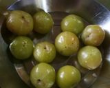 A picture of step 1 of Goose berry Murabba.