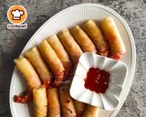 Gambar langkah 9 resipi Udang Bungkus Thai.