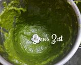 A picture of step 3 of Spinach Pesto.