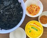 Hình bước làm 1 của món Rong biển cháy tỏi