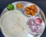 A picture of step 4 of Tandulachi Bhakri (chawal ki Roti).