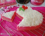 Foto langkah ke 10 dari resep Bolu Kukus Ombre Pinky.