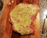 Foto del paso 3 de la receta: Cerdo relleno con orejones al oporto con batatas y calabaza saborizada