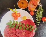 A picture of step 4 of BEETROOT PANCAKE (Beetroot CHILLA) 😋.