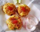 A picture of step 11 of Masala ragda pattice /Chola Patties.