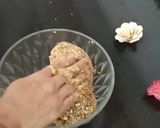 A picture of step 3 of Dry fruits roll for new year treat.