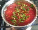 A picture of step 7 of Beet root Rasam.