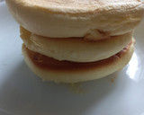 Foto langkah ke 7 dari resep 5).Souffle Pancake 1 Butir Telur No Mixer.