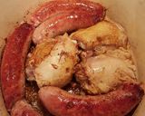 A picture of step 7 of Spiced Lemon-pepper Chicken and Sausage Risotto.