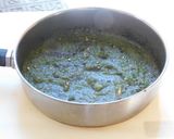 A picture of step 3 of Pudina rice (mint pilaf).