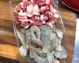 Hình bước làm 1 của món Tôm rim thịt ba chỉ