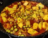 A picture of step 4 of Aloo matar paneer ki sabzi.