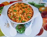 A picture of step 5 of Yummy tasty capsicum basmati rice.