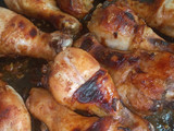 Pollo asado con salsa barbecue