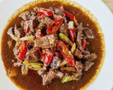 รูปขั้นตอนการทำที่ 9 ของ ตับไก่ผัดพริกหยวก