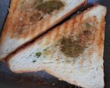 A picture of step 2 of Veg grilled cheese sandwich.