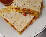 Quesadilla z kurczakiem i warzywami krok przepisu 4 zdjęcie