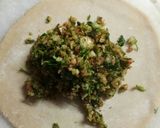 A picture of step 4 of Muli paratha.