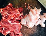 A picture of step 1 of Bò lá lốt.