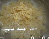 A picture of step 1 of Garlic Chives and Olives Farfalle.