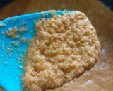 A picture of step 4 of Mung dal halwa.