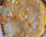 A picture of step 2 of Cheesy potato stuffed Capsicums.