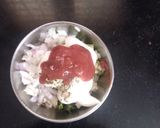 A picture of step 2 of Thousand Island Salad.