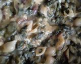 Foto del paso 6 de la receta: Conchitas🍝 en salsa cremosa🧀 de calabaza🎃 y acelgas🌿...🤔