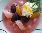 Mézes, körte, szilva leves recept fázis 4 fotója
