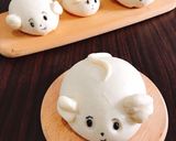 Hình bước làm 8 của món Làm bánh bao chuột xinh đón năm mới nào !