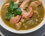 Foto del paso 16 de la receta: Bullabesa de salmón y gambones, con verduras del hortet