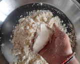 A picture of step 2 of Kaju crunch cookies.