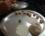A picture of step 1 of Veg momos.