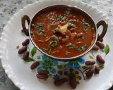 A picture of step 8 of Dhaba style spicy Rajma Beans Masala curry.