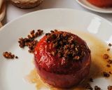 Zapiekane jabłka z twarogiem polane miodem krok przepisu 3 zdjęcie