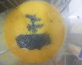 A picture of step 5 of Totapuri mango with sago and chia seeds Milk custard pudding.