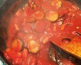 A picture of step 6 of Eggplant and Zucchini Bacon Tomato Pasta.