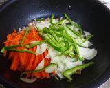 A picture of step 5 of Quick 10-Minute! Easy Stir-Fried Udon with Noodle Sauce.