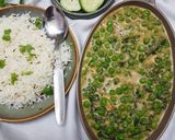 A picture of step 11 of Matar Methi  Malai with Jeera Rice.